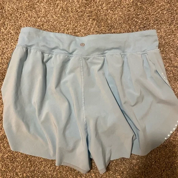 Lululemon Find Your Pace High Rise Lined Short 3” blue chill size 10 - Picture 2 of 8